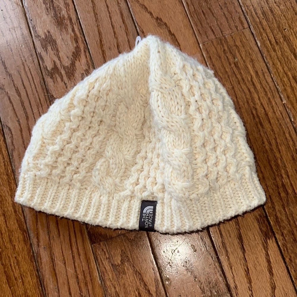 The North Face Cream Knit Beanie